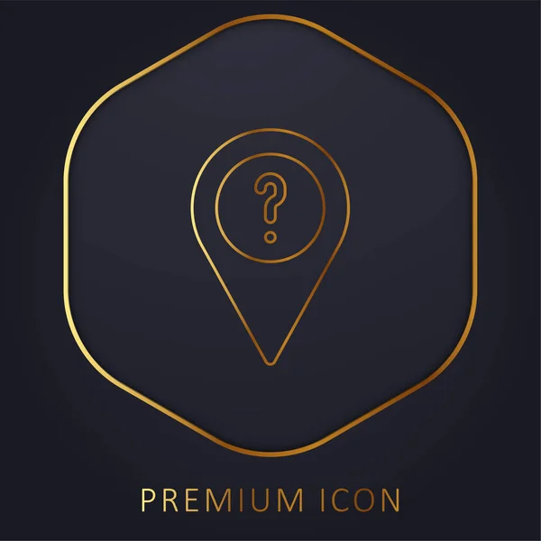 Ask Golden Line Premium Logo Icon — Stock Vector