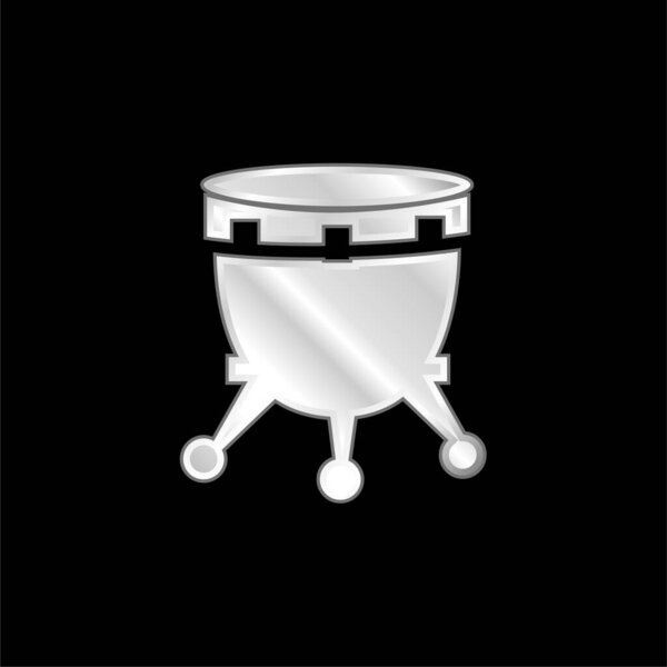 Африканский барабан с серебряной подставкой