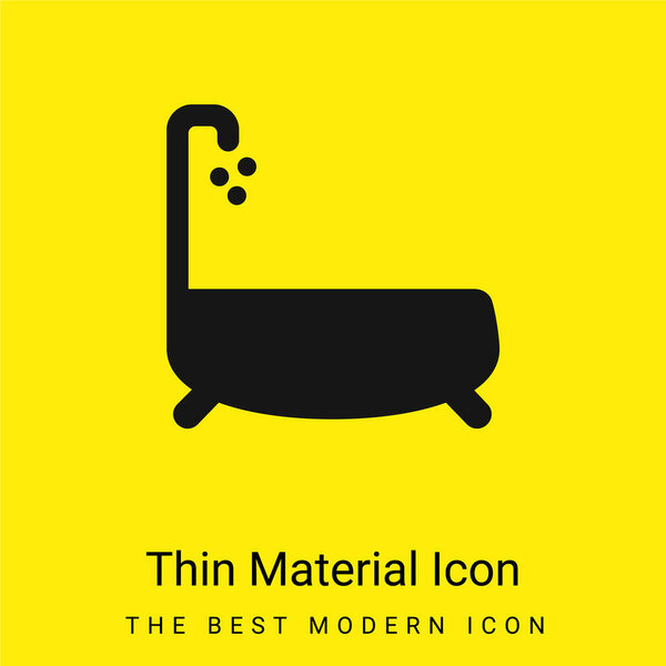 Bathtub With Water Dropping minimal bright yellow material icon
