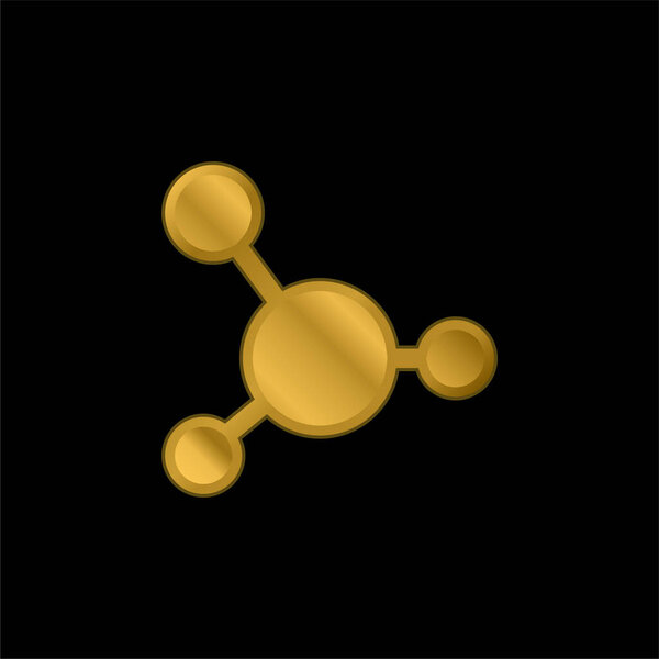 Blood gold plated metalic icon or logo vector