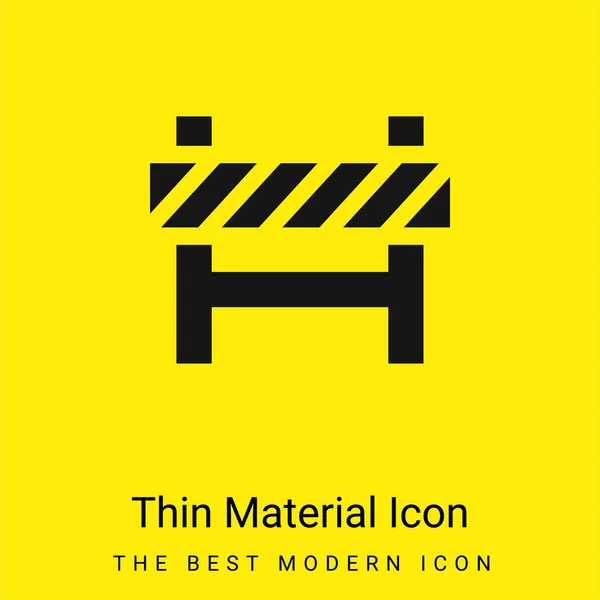 Barrera Mínima Icono Material Amarillo Brillante — Vector de stock