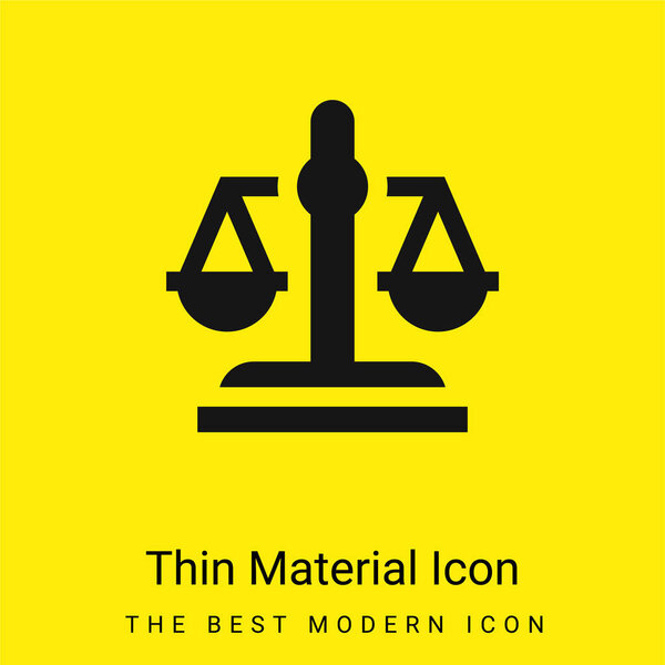 Баланс минимальный ярко-желтый значок материала