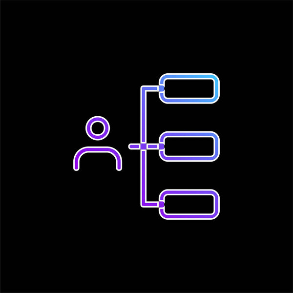 Значок синего градиента босса