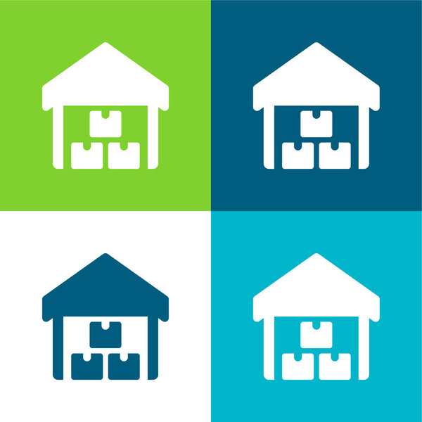 Коробки Плоские четыре цвета минимальный набор значков