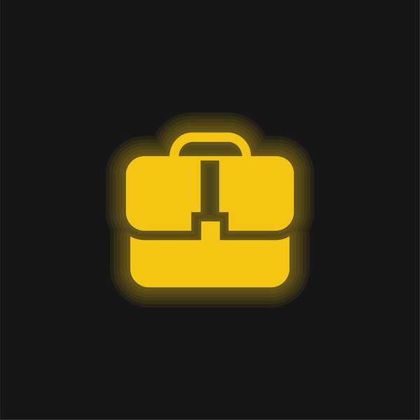 Черная сумочка желтый светящийся неоновый значок