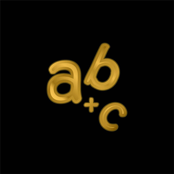 Alphabet gold plated metalic icon or logo vector