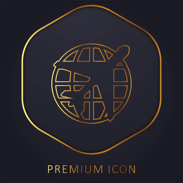 Логотип или иконка золотой линии аэропорта