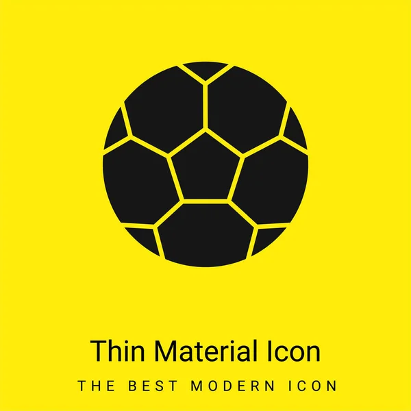 Ball Minimal Bright Yellow Material Icon — Stock Vector