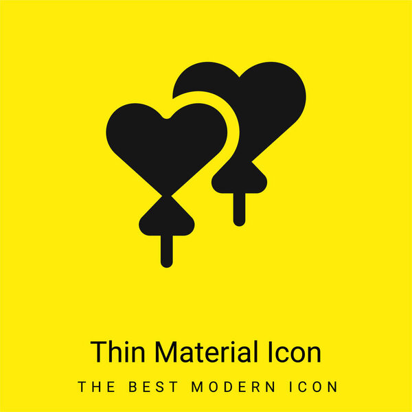 Balloons minimal bright yellow material icon