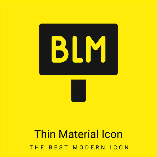 Black Lives Matter minimal bright yellow material icon