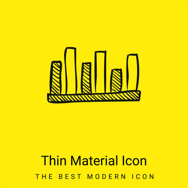 Bars Graphic Of Comparison minimal bright yellow material icon