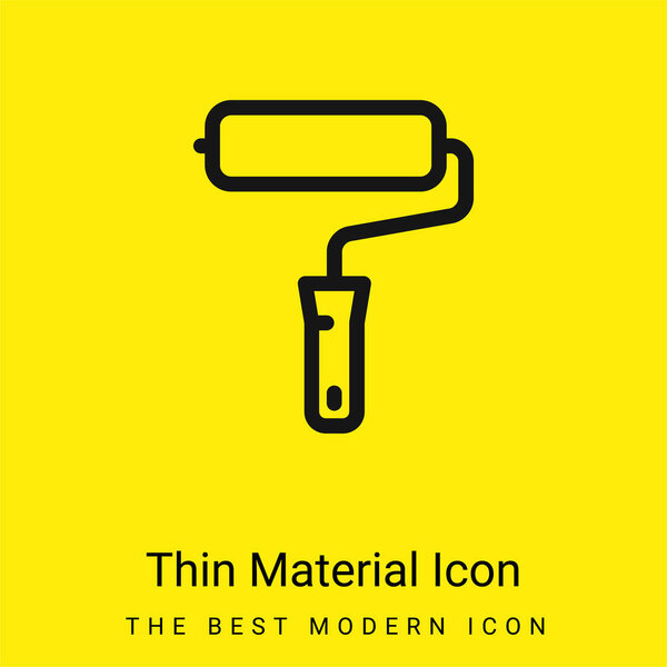 Big Paint Roller minimal bright yellow material icon