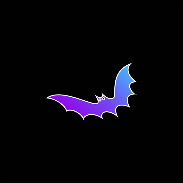 Bat blue gradient vector icon