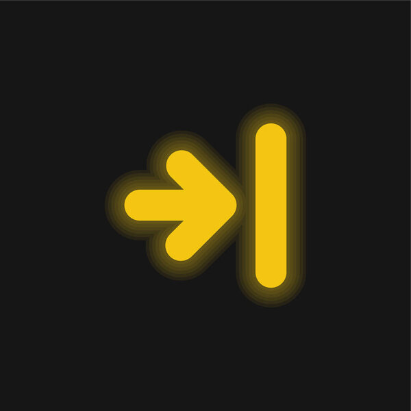 Arrow To Last Trac желтый перчаточный неоновый значок