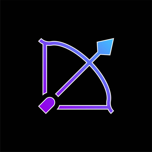 Archery blue gradient vector icon