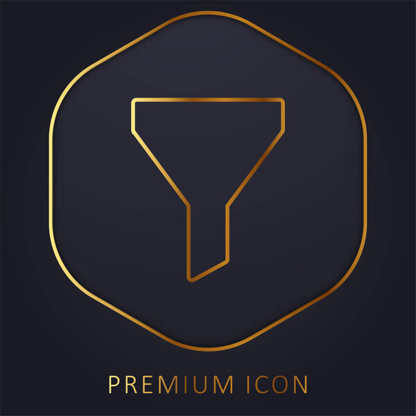Big Funnel golden line premium logo or icon