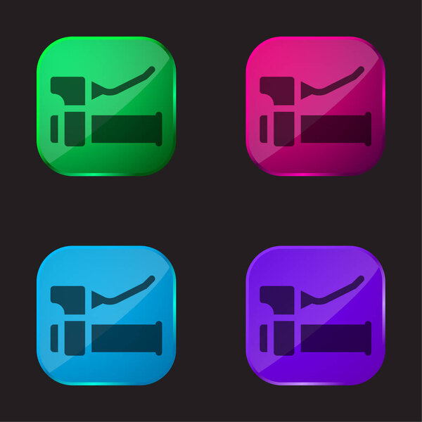 Brake four color glass button icon