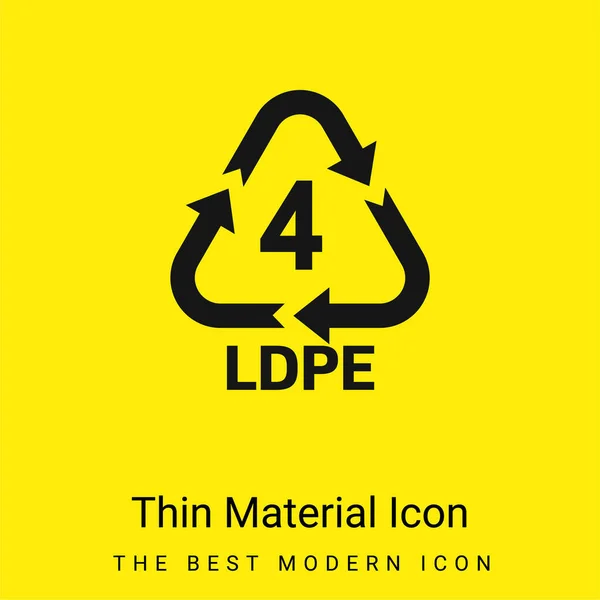 Ldpe Minimal Hellgelbes Materialsymbol — Stockvektor