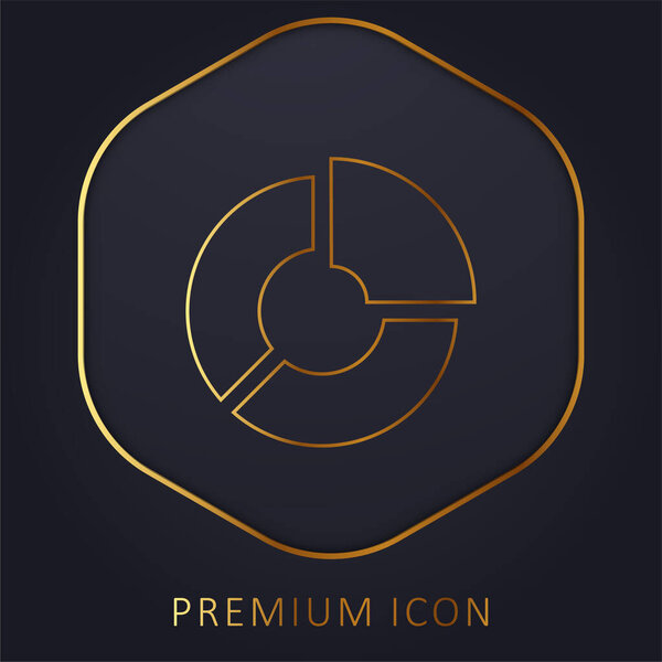 Analytics golden line premium logo or icon
