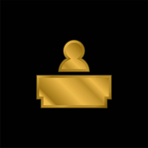 Позолоченная икона босса или вектор логотипа