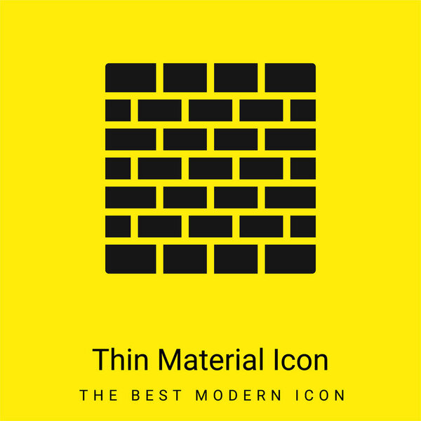 Brick Wall minimal bright yellow material icon