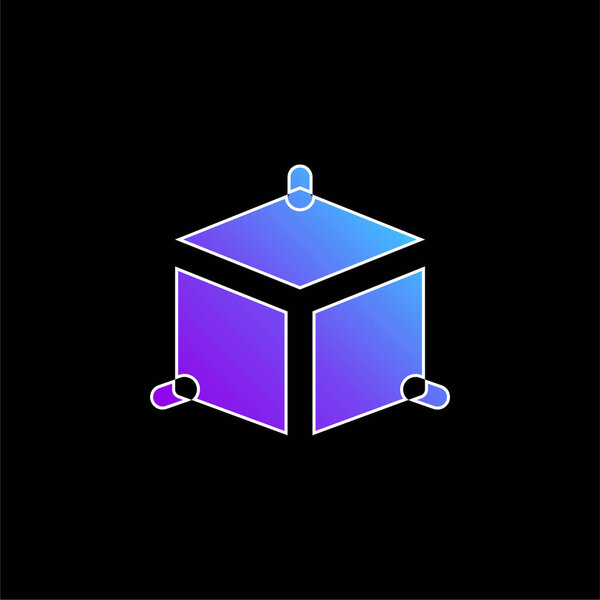 3d Моделирование значка синего градиента