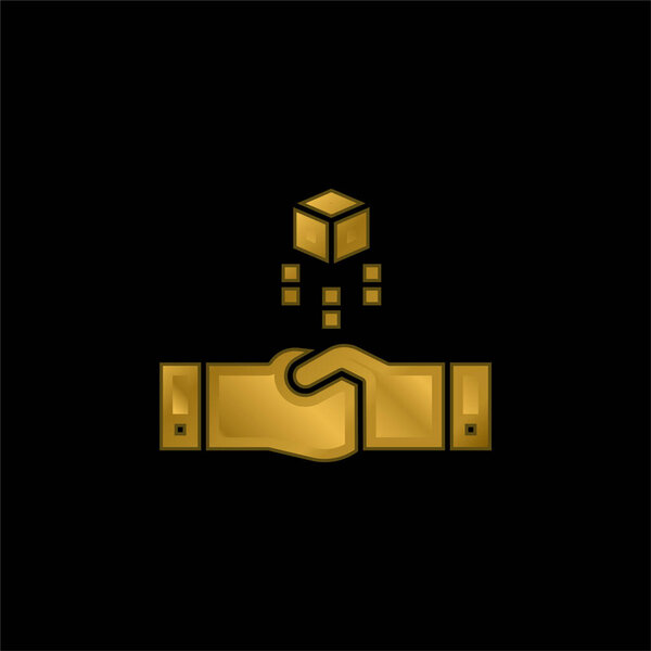 Позолоченная икона или вектор логотипа