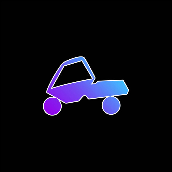 Adventure Sport On A Car blue gradient vector icon