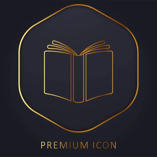 stock vector Book Cover golden line premium logo or icon
