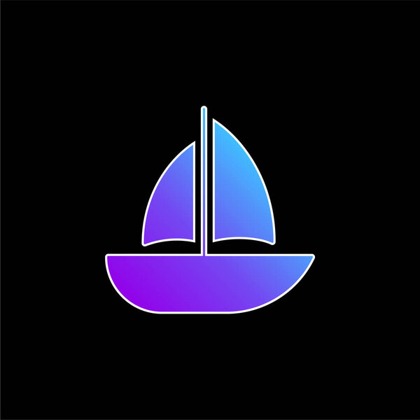 Значок синего градиента лодки