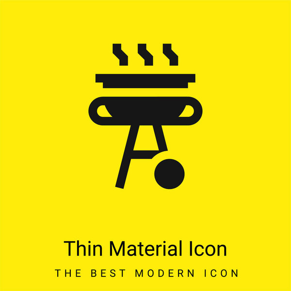 Barbecue minimal bright yellow material icon