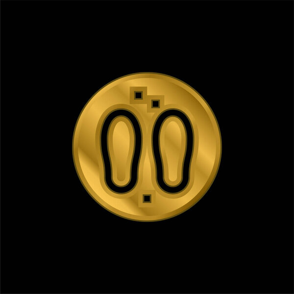 Bodhu Boron gold plated metalic icon or logo vector