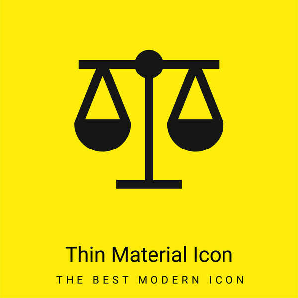Balance minimal bright yellow material icon