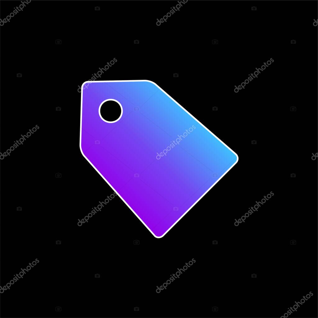 Black Label For Discounts blue gradient vector icon