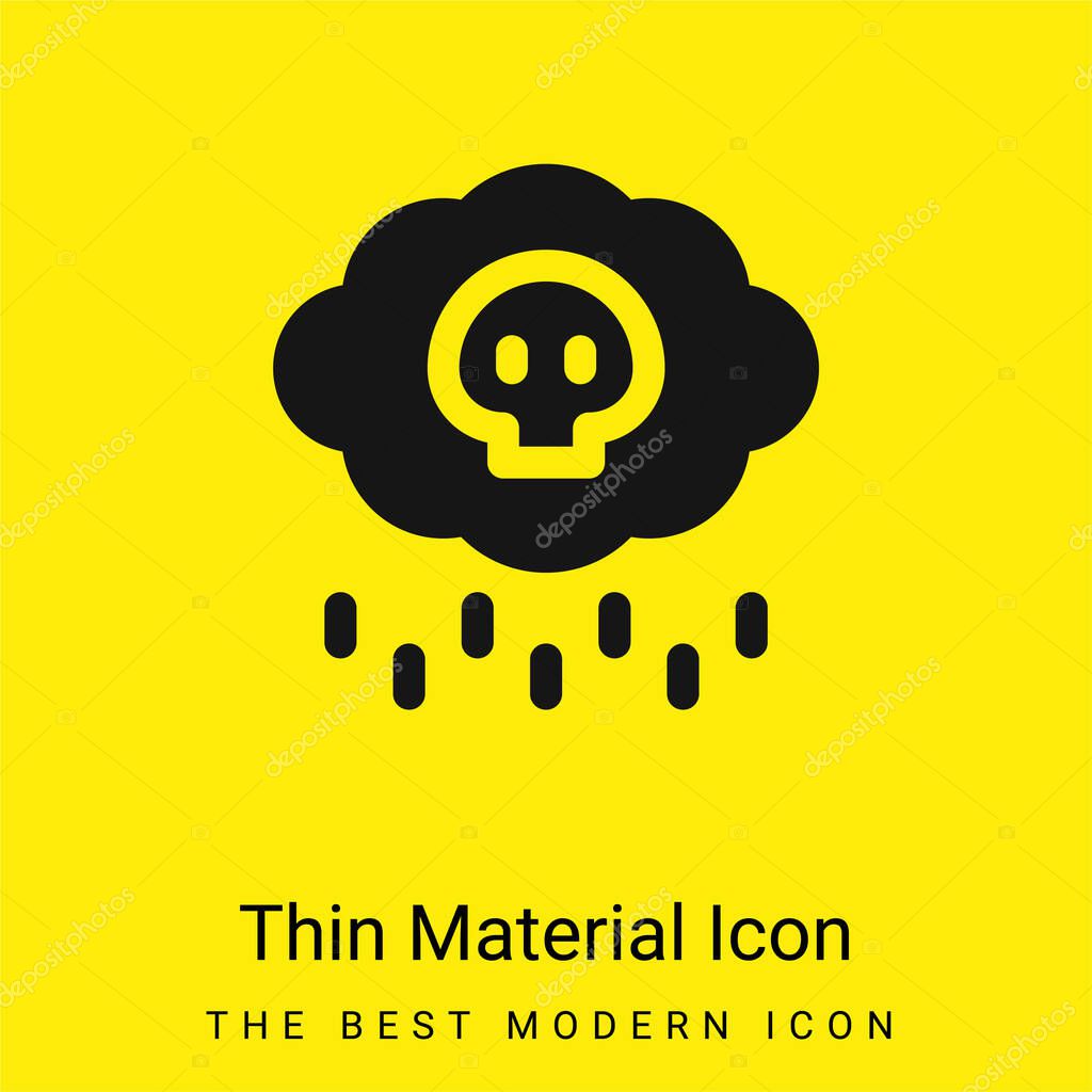 Acid Rain minimal bright yellow material icon