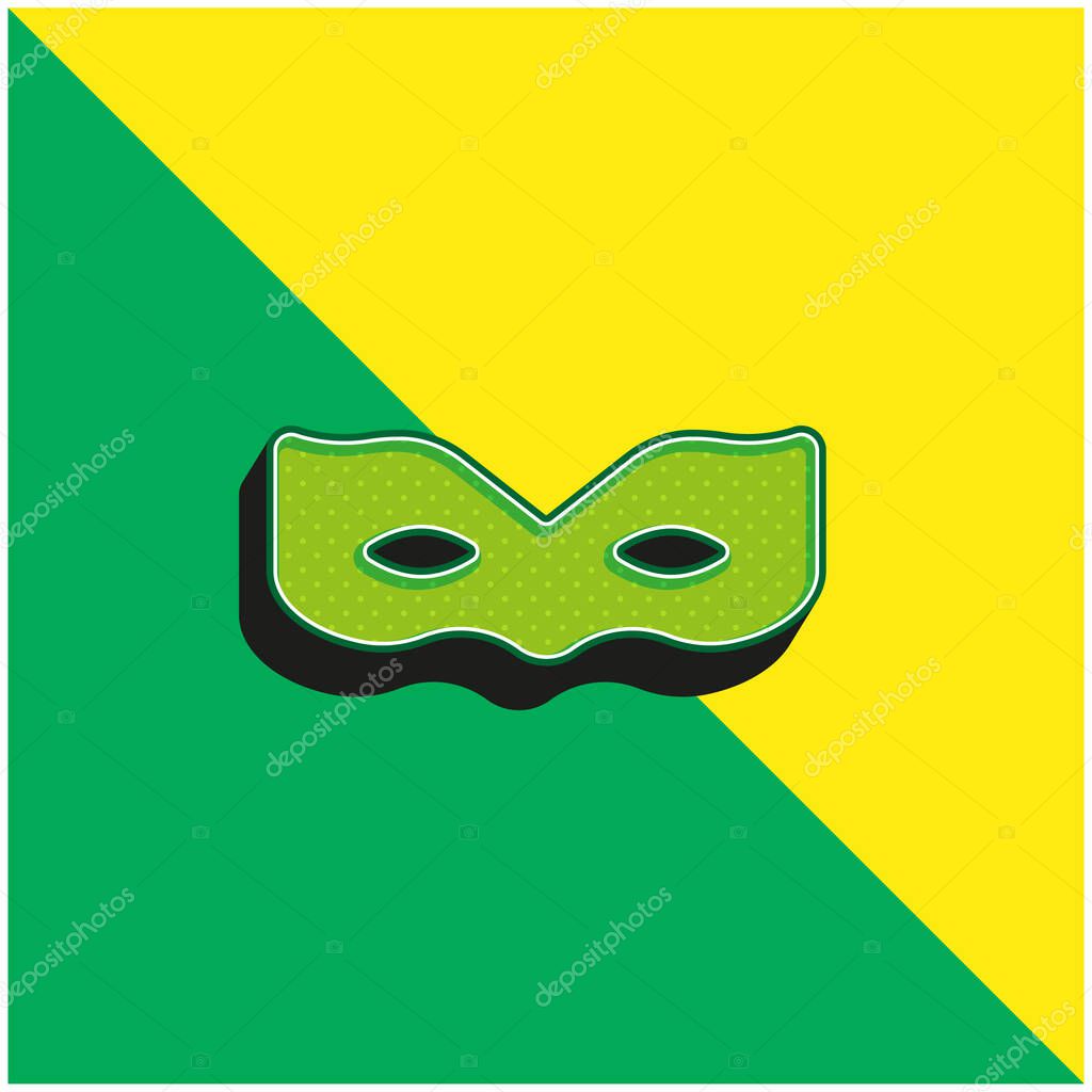 Anonymous Green and yellow modern 3d vector icon logo