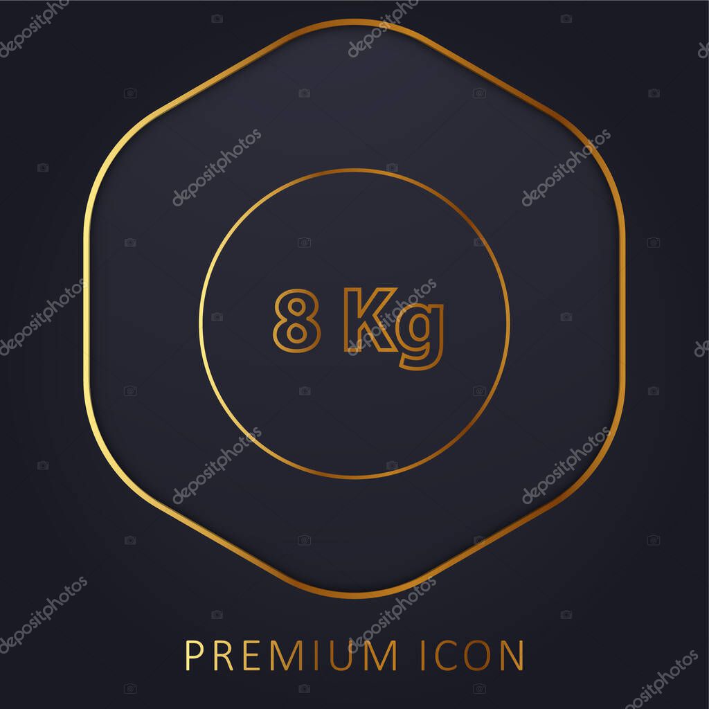 8 Kg Weight For Sports golden line premium logo or icon