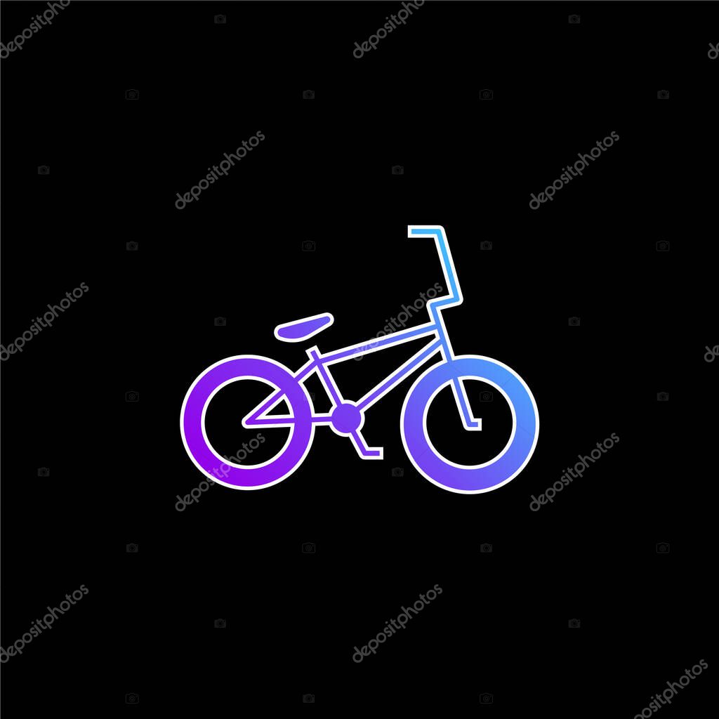 Bicycle blue gradient vector icon