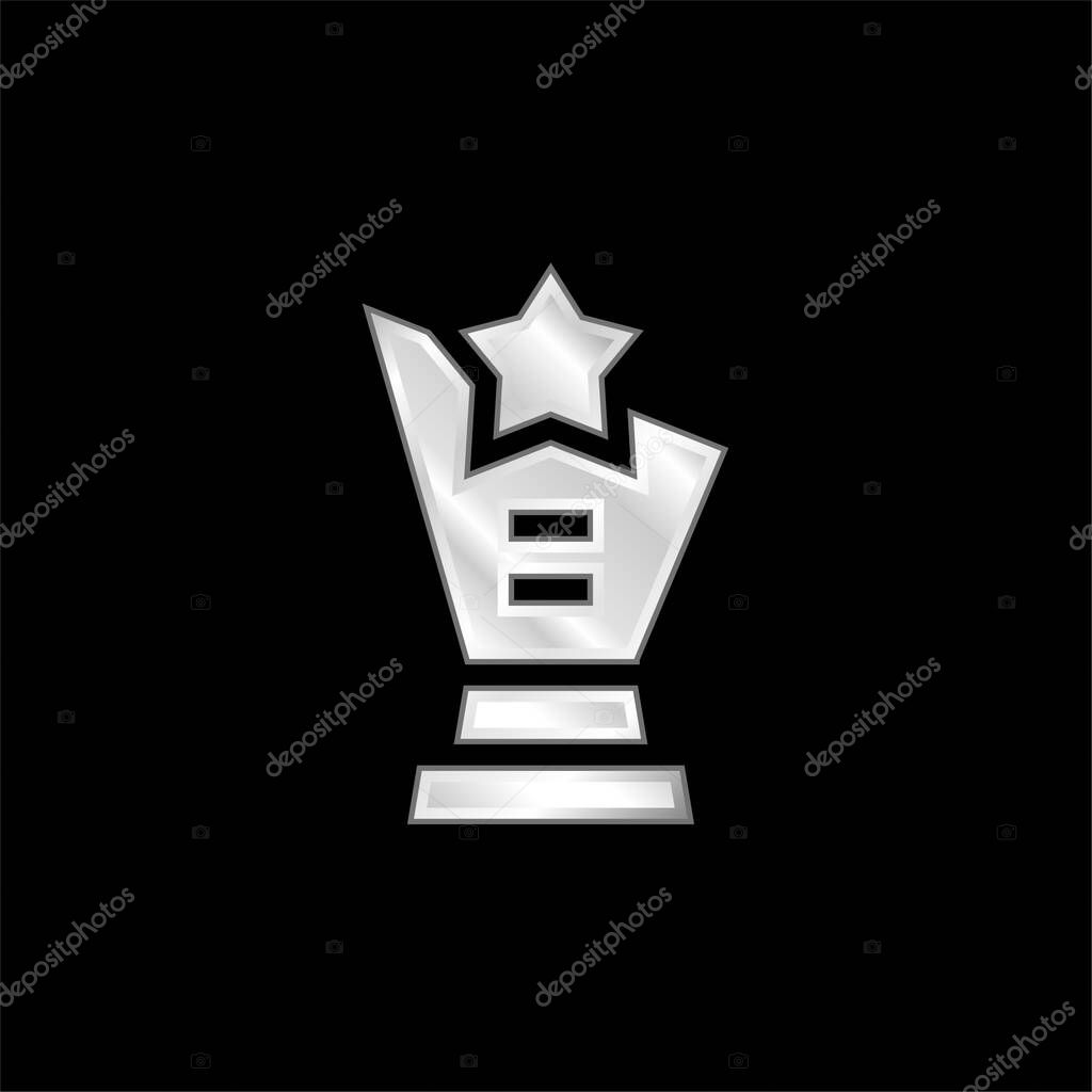 Actor silver plated metallic icon