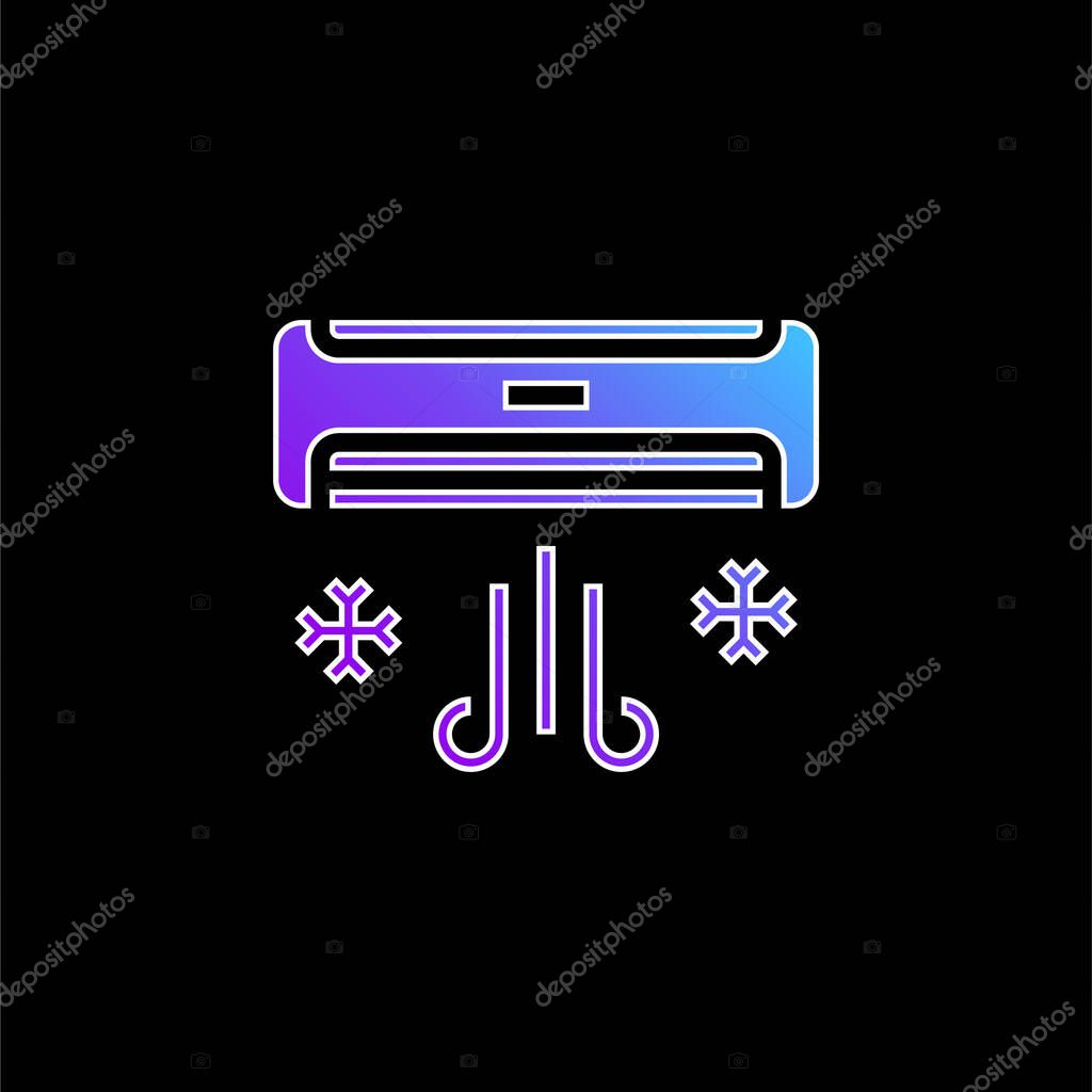 Air Conditioner blue gradient vector icon