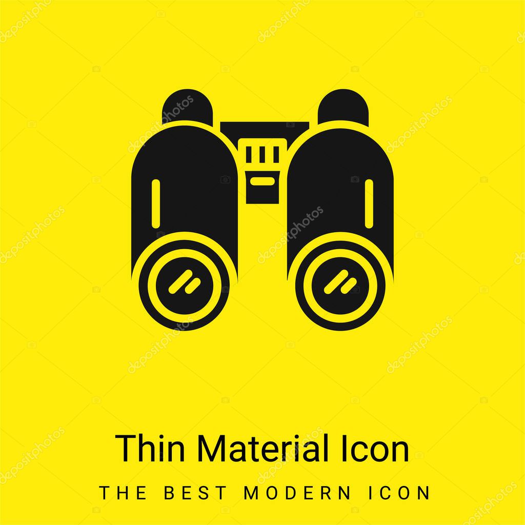 Binoculars minimal bright yellow material icon