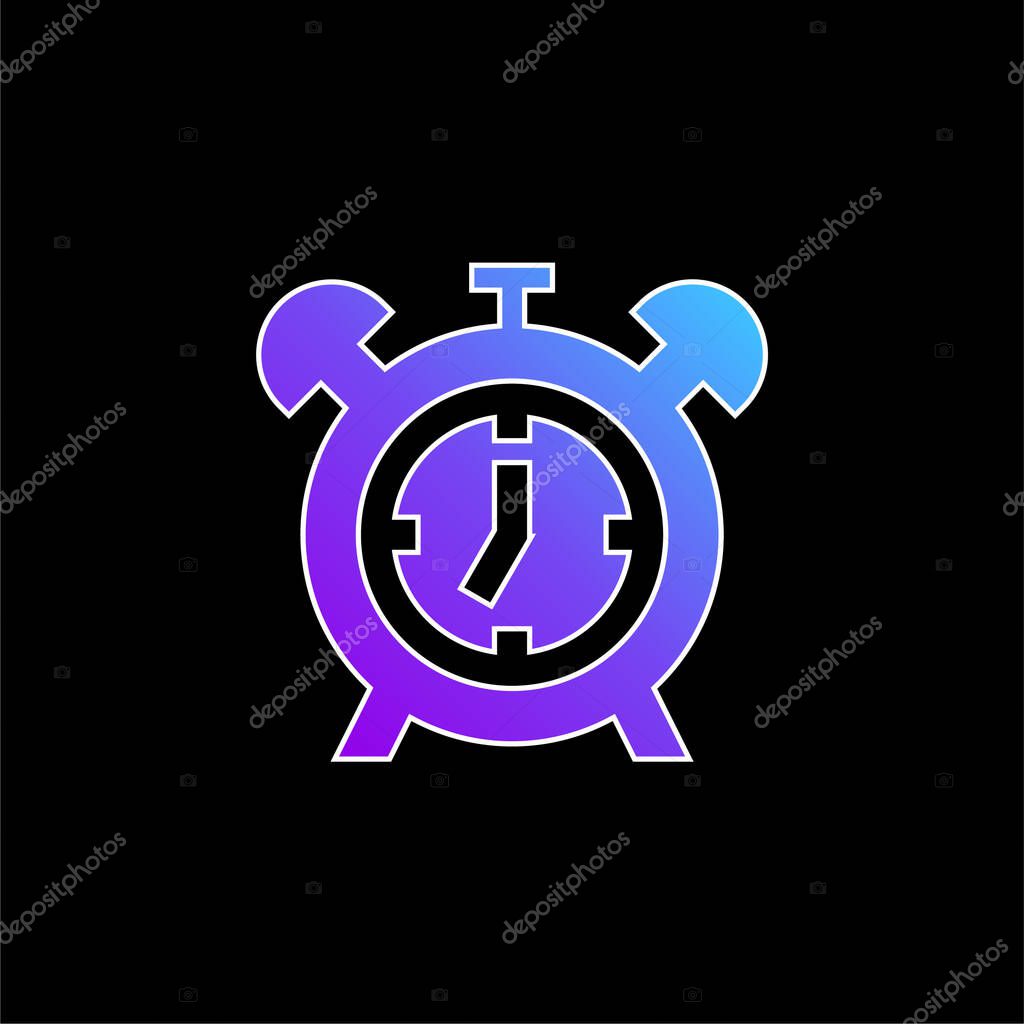 Alarm blue gradient vector icon