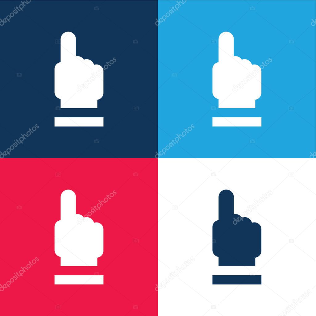 Ask blue and red four color minimal icon set