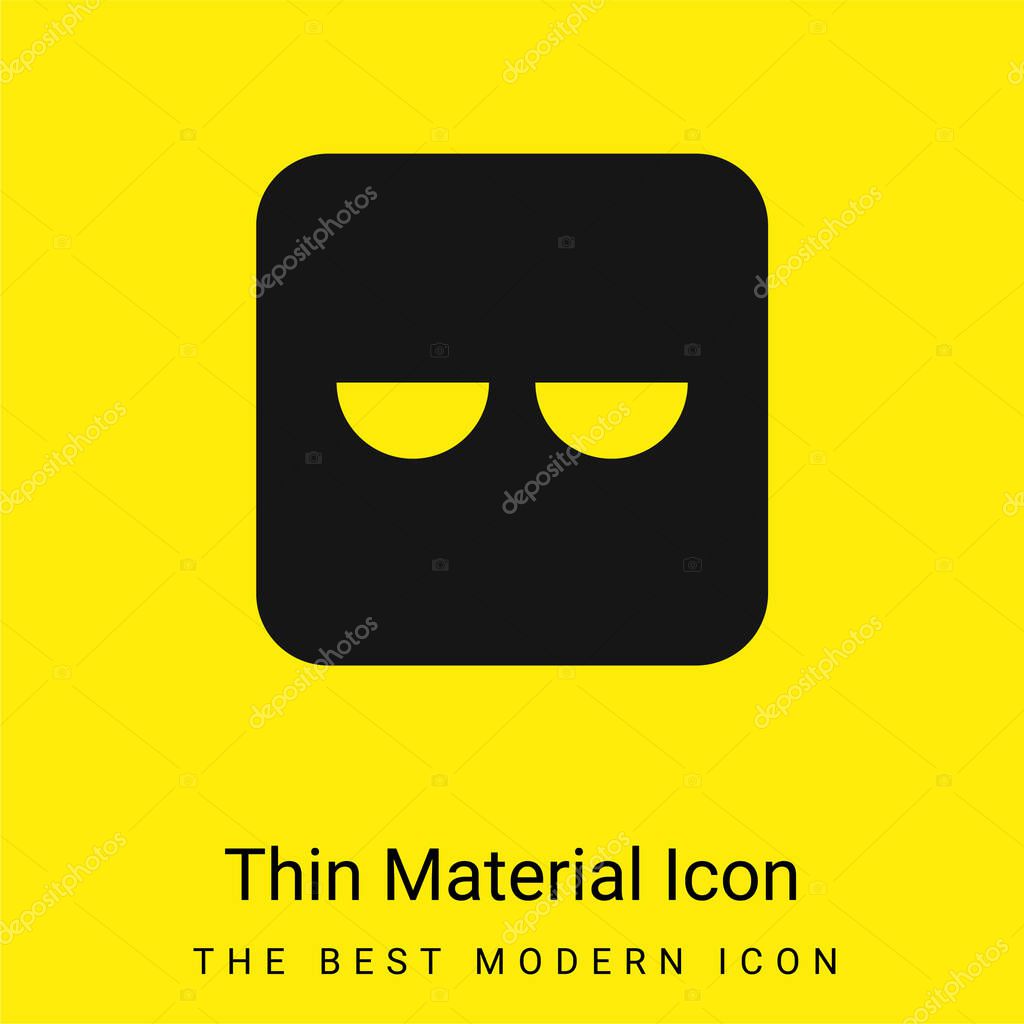 Bored minimal bright yellow material icon