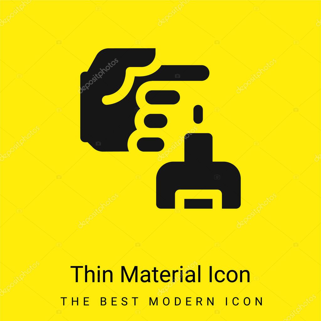 Blood minimal bright yellow material icon