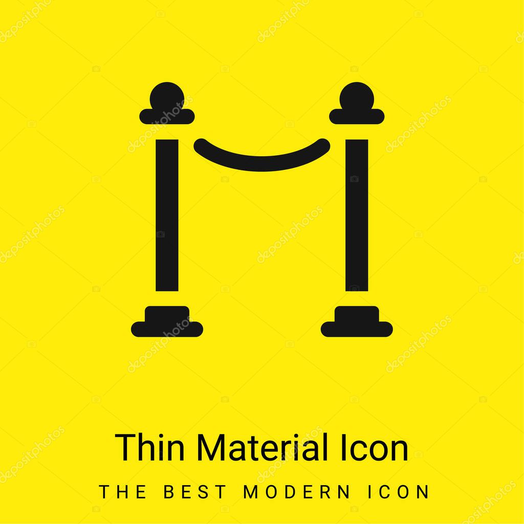 Barrier minimal bright yellow material icon