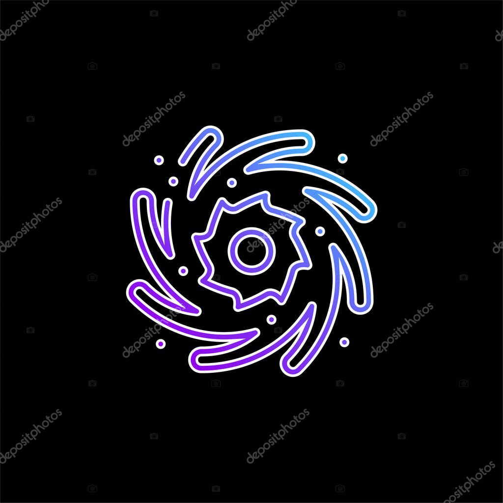 Black Hole blue gradient vector icon