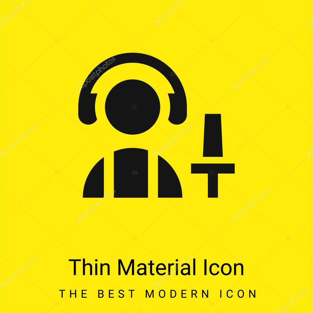 Aircraft minimal bright yellow material icon