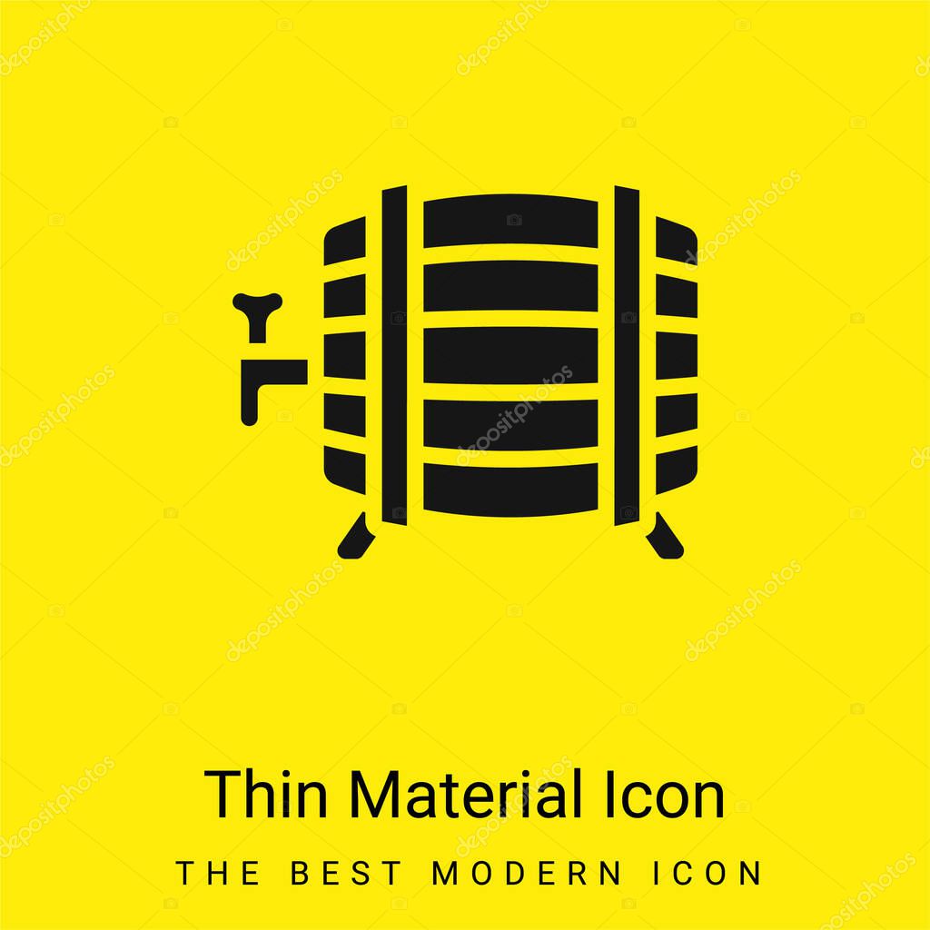 Barrel minimal bright yellow material icon
