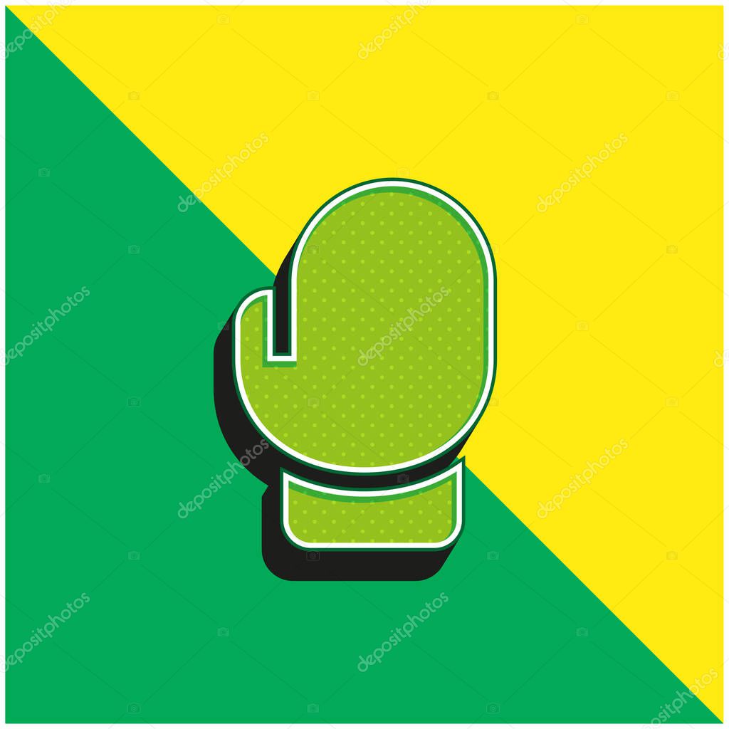 Boxing Green and yellow modern 3d vector icon logo